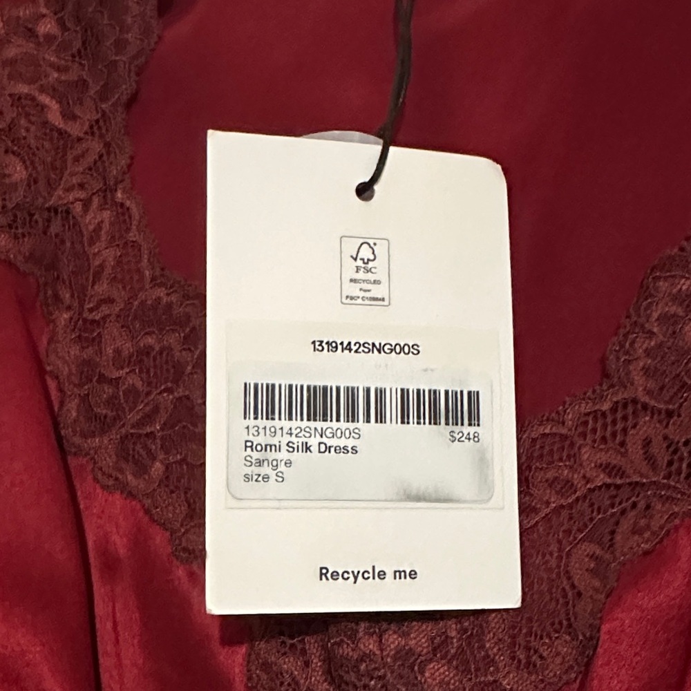 Reformation Silk Lace Trim Mini Dress - Picture 4 of 4